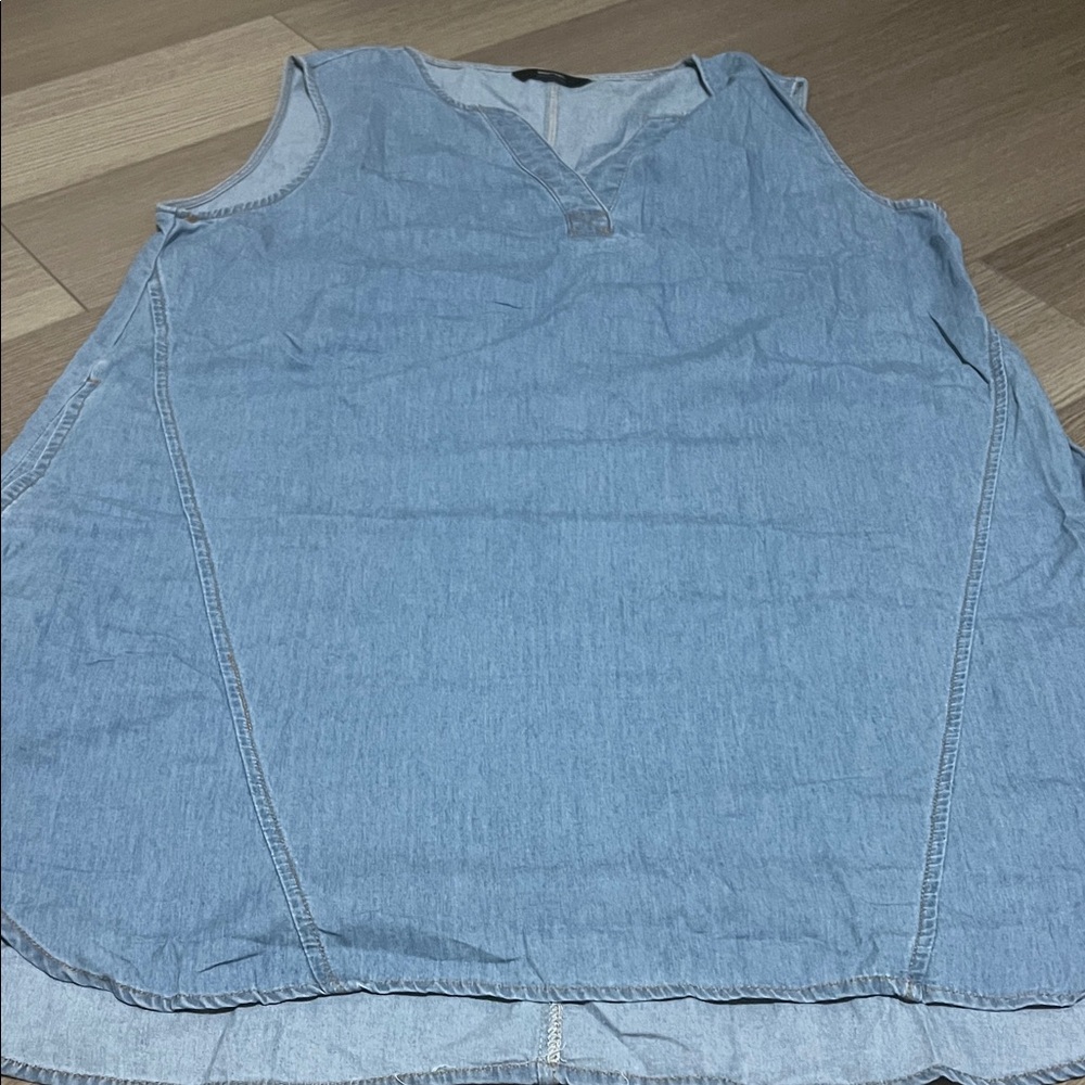 Light Blue Sleeveless Denim dress